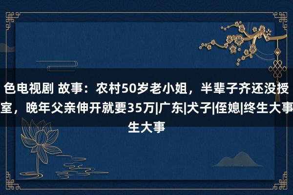 色电视剧 故事：农村50岁老小姐，半辈子齐还没授室，晚年父亲伸开就要35万|广东|犬子|侄媳|终生大事